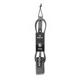 Roam Surfboard Leash Premium Knie 9 Fuß schwarz mit Neopren-Manschette, Frontalansicht