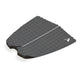 Roam Footpad Deck Grip Traction Pad 2-tlg, zweiteiliges schwarzes Griffpad mit strukturierter Oberfläche und weißem Streifen, Draufsicht
