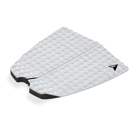 Roam Footpad Deck Grip Traction Pad 2-tlg in Weiß mit strukturierter Oberfläche, zweiteilig, schwarze Bindungen, Isometrie