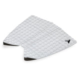 Roam Footpad Deck Grip Traction Pad 2+1 in Weiß mit strukturierter Oberfläche und schwarzen Kanten, Aufsicht