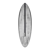 Torq ACT Prepreg Multiplier Surfboard, ovale Form, grau-weiße Carbonstruktur, Draufsicht