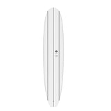 Torq TEC Delpero Classic Surfboard, weiß mit schwarzen Streifen, Draufsicht