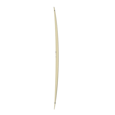 Torq TEC Delpero Classic Surfboard, creme-weiße Farbe, Seitenprofil-Ansicht