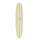 Torq TEC Delpero Classic Surfboard, Creme mit schwarzen Streifen, Draufsicht