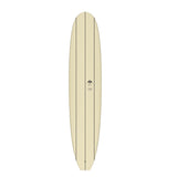 Torq TEC Delpero Classic Surfboard, Creme mit schwarzen Streifen, Draufsicht