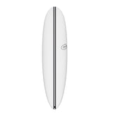 Torq TEC M2.0 Surfboard in Weiß mit schwarzem Mittelstreifen, Draufsicht