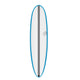 Torq TEC M2.0 Surfboard mit blauer Kante, weiß-schwarzem Deck, Draufsicht