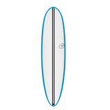 Torq TEC M2.0 Surfboard mit blauer Kante, weiß-schwarzem Deck, Draufsicht