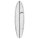 Rusty ACT Egg Not Quad Single Surfboard, weiß mit schwarzem Streifen, Draufsicht