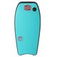 Sniper Pufferfish Bodyboard in Türkis mit rotem Logo und schwarzem Rand, Draufsicht