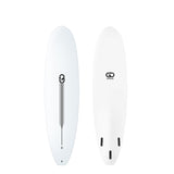 GO Softboard Surf Range weiß, Vorder- und Rückseite, Soft-Surfboard mit abgerundeter Nose und Finnen