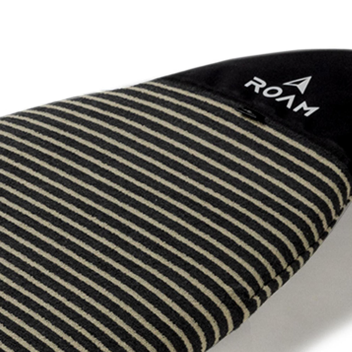 ROAM ECO Funboard Surfboard Socke schwarz-weiß gestreift, Neopren Schutzhülle Detailansicht