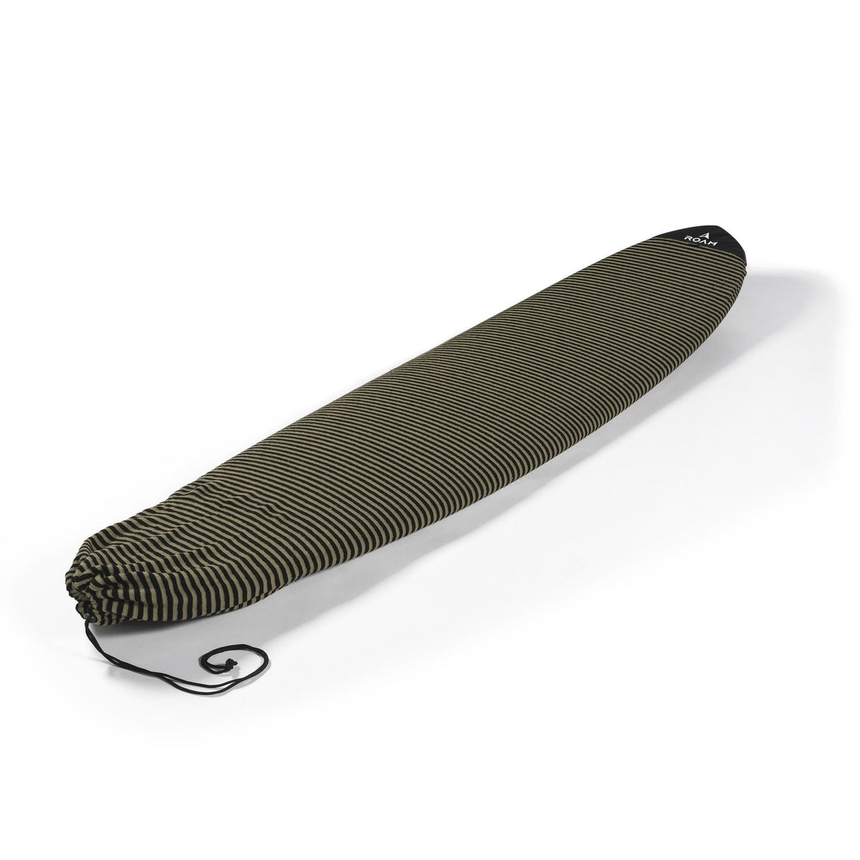 ROAM ECO Longboard Surfboard Socke in Grün-Schwarz mit strukturiertem Stoff und Zugband, Schutzüberzug für Surfboards