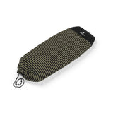 Roam ECO Bodyboard Socke schwarz-grau gestreift mit Kordelzug, Schutzschlauch für Bodyboards