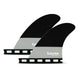 Futures Honeycomb Pivot Quad Rear Set Flossen schwarz grau Seitenansicht