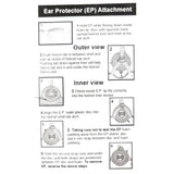 Gath Helm Ear Pocket Set Montageanleitung mit Außen- und Innenansicht, schwarzweiße Diagramme mit Befestigungsschritten