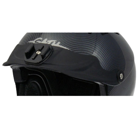 Gath Helm Schirm Peak Go Pro Ready schwarz, abnehmbarer Visier mit GoPro-Halterung, Seitenansicht