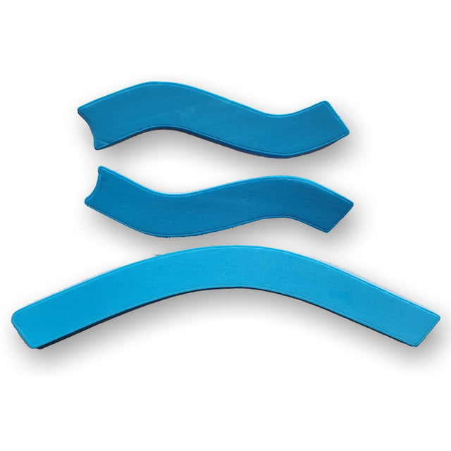 Simba Surf Helm Halo Fit Pads 7mm, blau, Schaumstoff-Polsterung, drei gebogene Polster, Frontalansicht