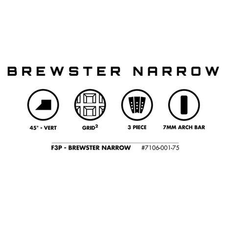 Futures Traction Pad Brewster Narrow mit 45° Vert, Grid2, 3-teilig und 7mm Archbar