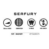 Futures Traction Pad Seafury, 5-teilig, Griptop-Oberfläche, 20mm Kick, ohne Arch-Unterstützung