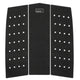 Futures Traction Landing Pad schwarzes Surfboard Footpad mit weißen Grip-Noppen, Draufsicht