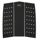 Futures Traction Landing Pad schwarzes Surfboard Footpad mit weißen Grip-Noppen, Draufsicht