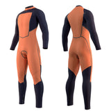 Futures Quad Thruster 5 Fin Set Mayhem 3.0 orange-schwarze Finnen Vorder- und Rückansicht