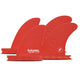 Futures Quad Fin Set JJ Florence Big Wave rote Surfflossen vier Flossen Seitenansicht