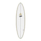 Channel Islands X-lite M23 Surfboard, weiß mit beige Kanten, Draufsicht