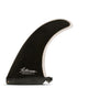 Futures Single Fin Performance Fiberglass US, schwarze Finne mit weißem Rand, Seitenansicht