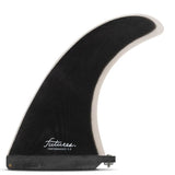 Futures Single Fin Performance Fiberglass US, schwarz mit weißer Kante, Seitenansicht