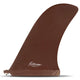 Futures Single Fin Rudder Fiberglass US, braun, Seitenansicht, Surffinne aus Fiberglas mit gebogenem Design