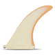 Futures Single Fin Zack Flores Fiberglass, Creme mit Orange Kante, Seitenansicht