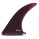 Futures Single Fin Grant Noble Fiberglass burgunderrot, Seitenansicht, Surfboard-Finne aus Fiberglas