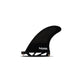 Futures Single Fin F6 Honeycomb US schwarze Surfboardflosse mit Honeycomb-Material, Seitenansicht