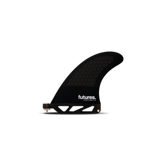 Futures Single Fin F6 Honeycomb US schwarze Surfboardflosse mit Honeycomb-Material, Seitenansicht