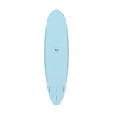 Torq TET V+ MOD Fun Surfboard hellblau, Draufsicht auf das komplette Board mit Finnen