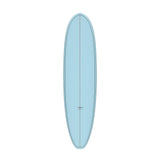 Torq TET V+ MOD Fun Surfboard hellblau, Draufsicht auf vollständiges Board mit Centerline