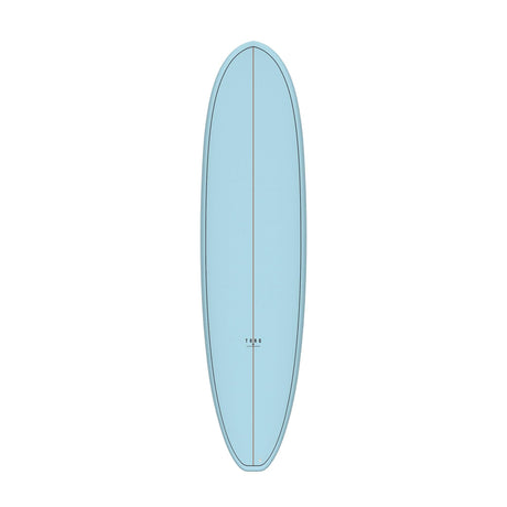 Torq TET V+ MOD Fun Surfboard hellblau, Draufsicht auf vollständiges Board mit Centerline