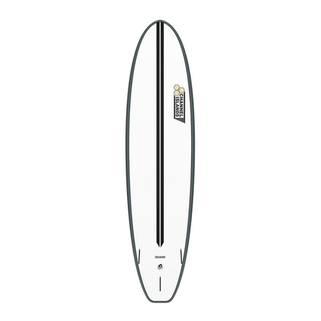 Channel Islands X-lite Chancho Surfboard weiß schwarz von oben, Draufsicht