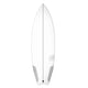 Torq TEC RVR River Surfboard weiß mit strukturierten Finnen, Draufsicht