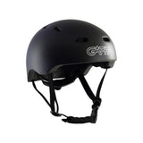 Gath Multisports Helm RGM in Schwarz mit Belüftungslöchern, Seitenschutz und Kinnriemen, Seitenansicht