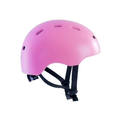 Gath Multisports Helm RGM in Pink mit Belüftungslöchern und schwarzem Kinnriemen, Seitenansicht