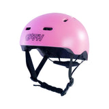 Gath Multisports Helm RGM in Pink mit schwarzen Riemen und Belüftungslöchern, Seitenansicht