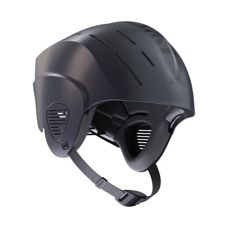 HYDA Coanda Fusion Wassersport Helm schwarz mit Belüftungsöffnungen und Kinnriemen, Seitenansicht
