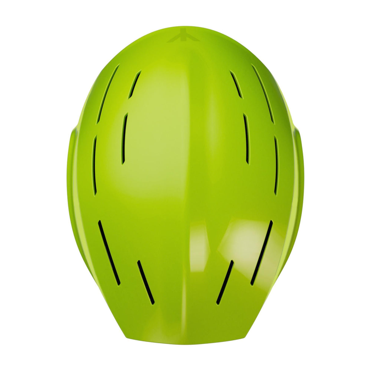 HYDA Coanda Fusion Wassersport Helm in Neongrün mit Belüftungslöchern, Frontansicht