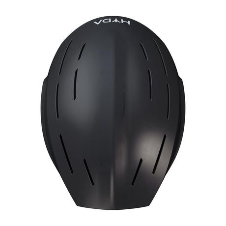 HYDA Coanda Core Wassersport Helm schwarz mit Belüftungslöchern, Frontalansicht