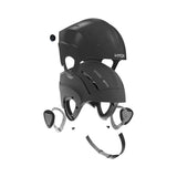 HYDA Coanda Core Wassersport Helm schwarz mit Belüftungssystem und Kinnriemen, Frontalansicht