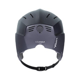HYDA Coanda Core Wassersport Helm in Dunkelgrau, Frontalansicht mit Belüftungsöffnungen und Kinnriemen