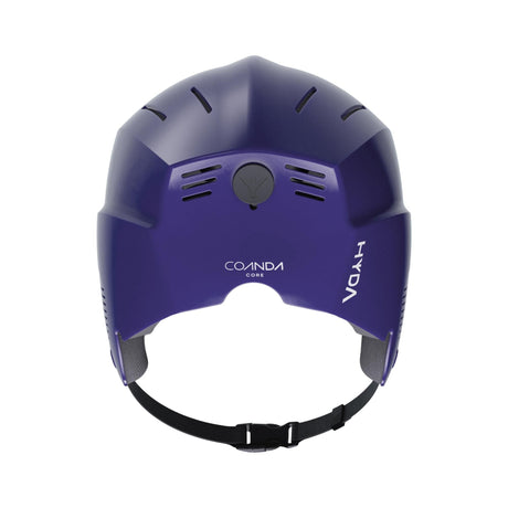 HYDA Coanda Core Wassersport Helm in Violett, Frontalansicht mit Belüftungsöffnungen und Kinnriemen